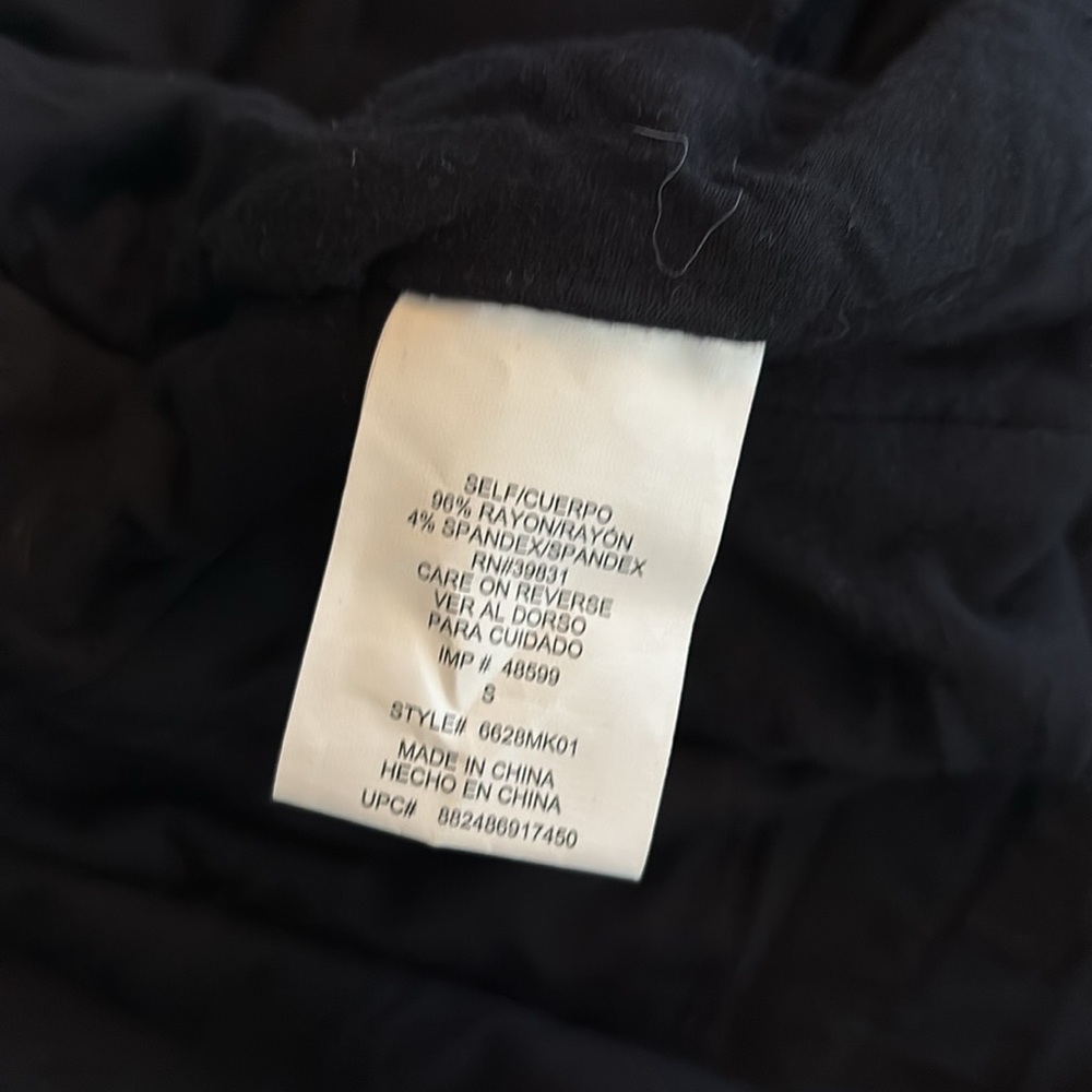 XOXO Pencil Skirt Black Knit Side Ruched Midi S - Picture 11 of 11